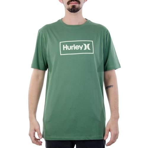 Camiseta Masculina Hurley Box Relevo VERDE-HYTS010926-  -1-